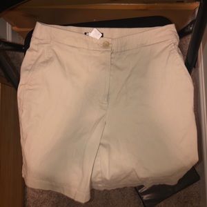 beige shorts
